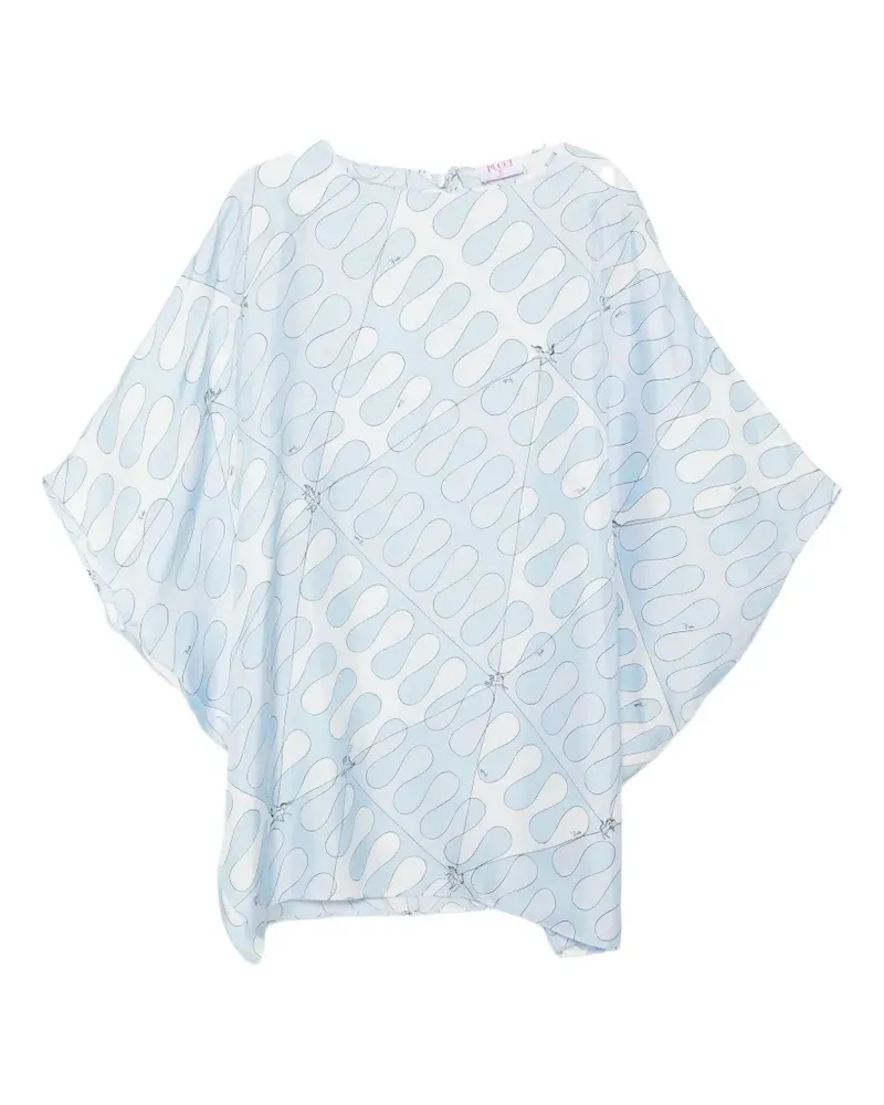 Emilio Pucci Seidenkaftan mit Print - Blau Blau