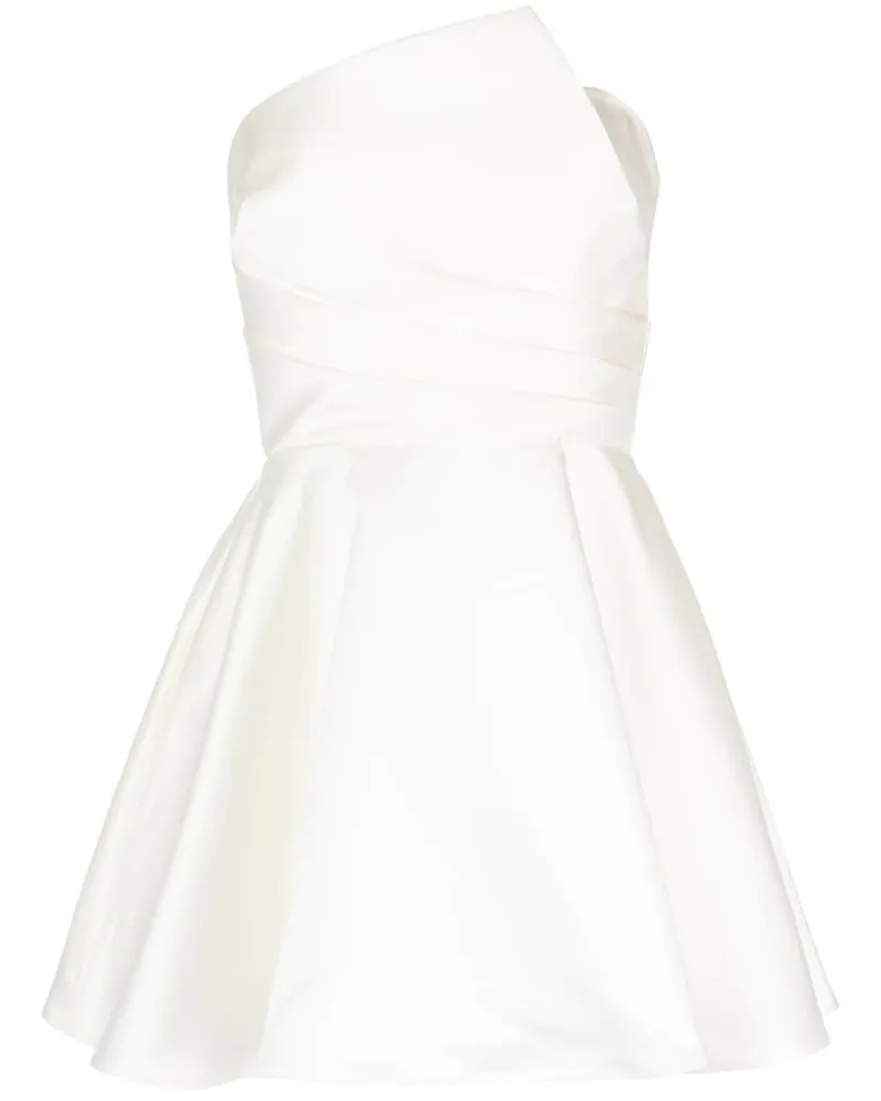 Amsale Asymmetrisch drapiertes Minikleid - Weiß Weiß