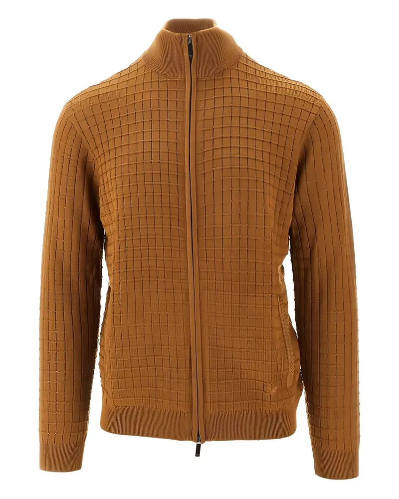 Emporio Armani zip-up cardigan - Braun Braun
