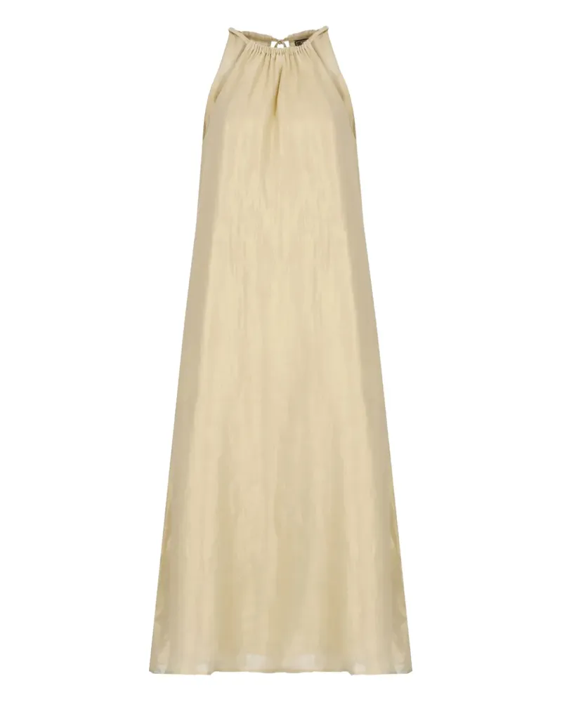 Peserico Maxikleid mit Neckholder - Nude Nude