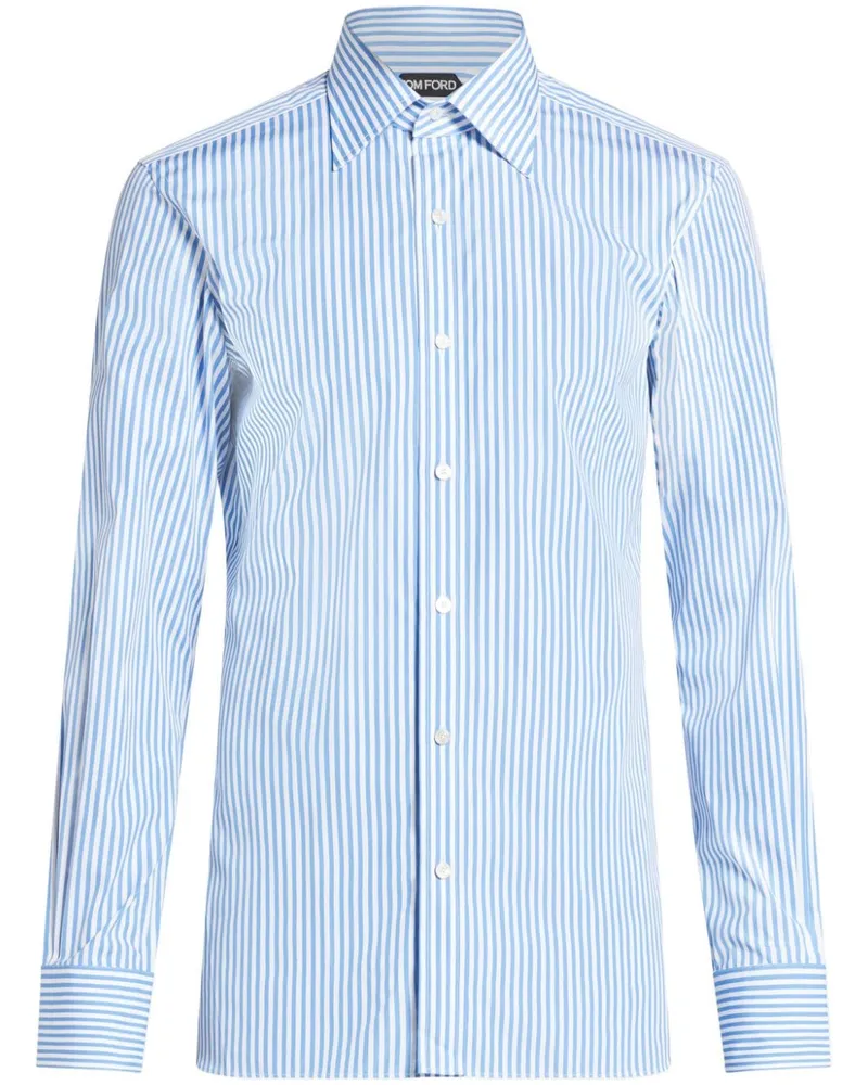 Tom Ford Gestreiftes Hemd - Blau Blau