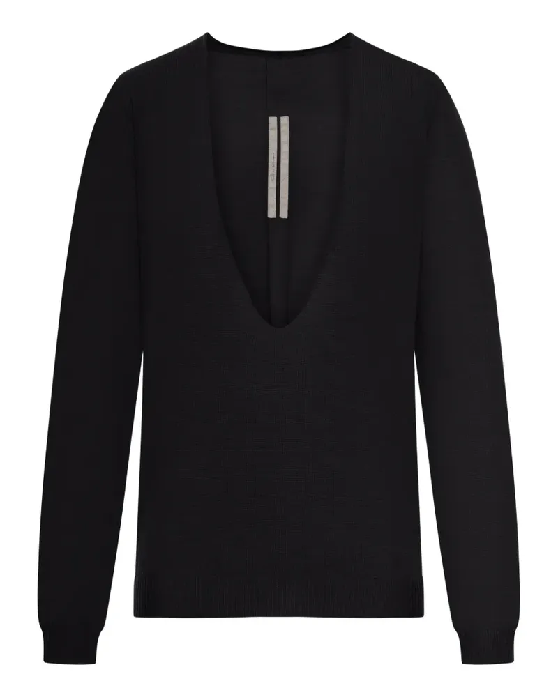 Rick Owens Temple Extreme V-neck sweater - Schwarz Schwarz
