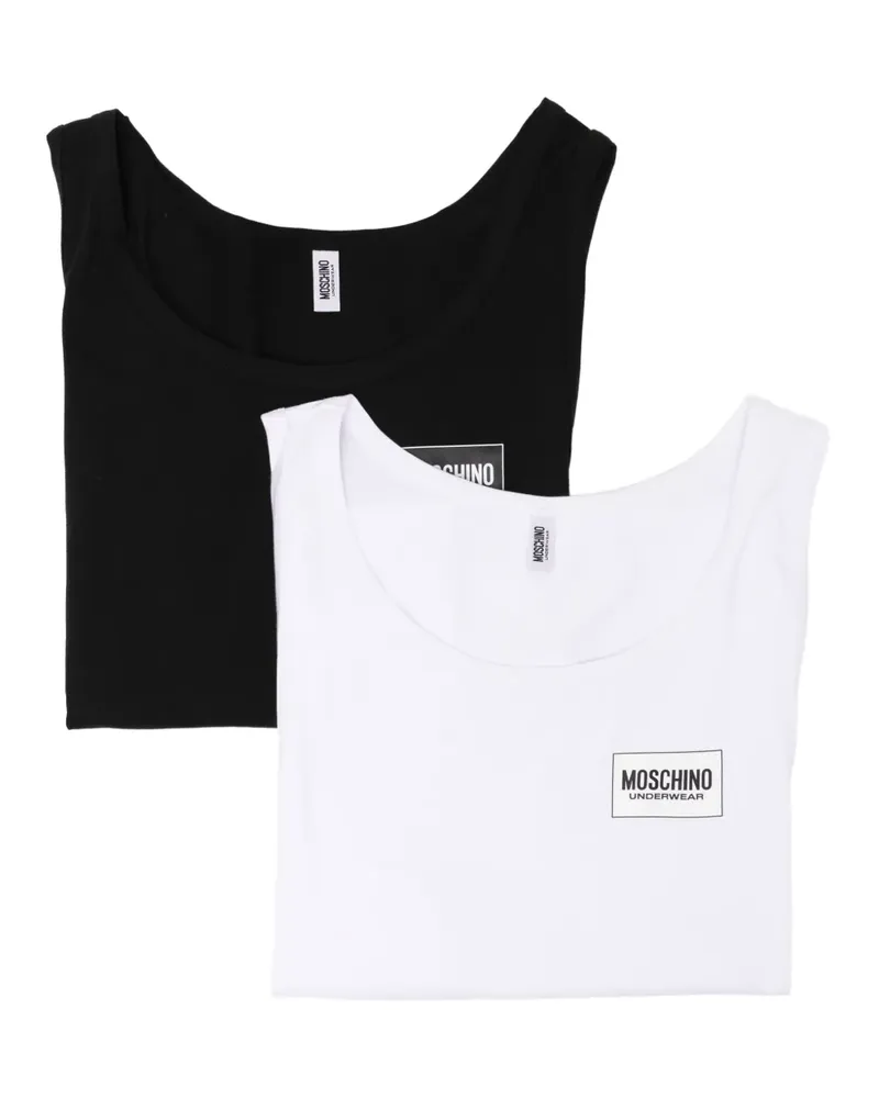 Moschino logo-print vest (set of two) - Schwarz Schwarz
