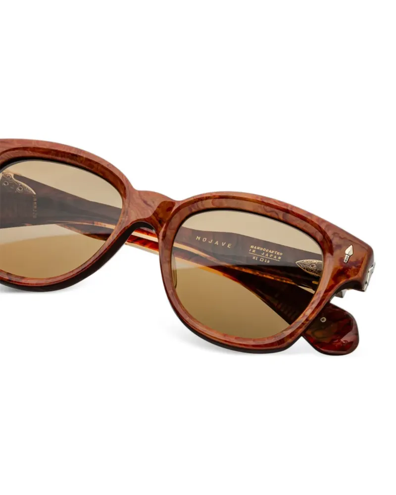 Jacques Marie Mage Sonnenbrille mit rundem Gestell - Braun Braun