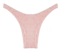 Ginny Bikinihöschen mit Knitteroptik - Rosa