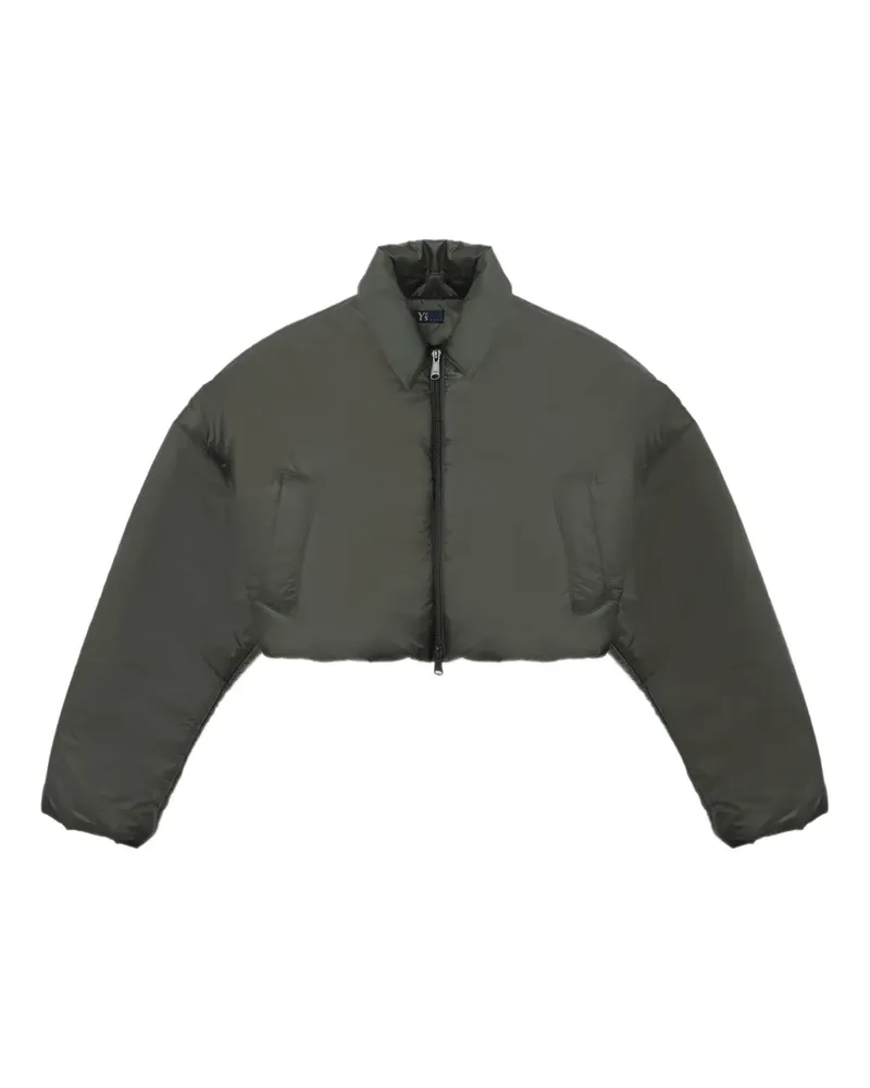 Yohji Yamamoto Jacke im Cropped-Design - Grün Grün