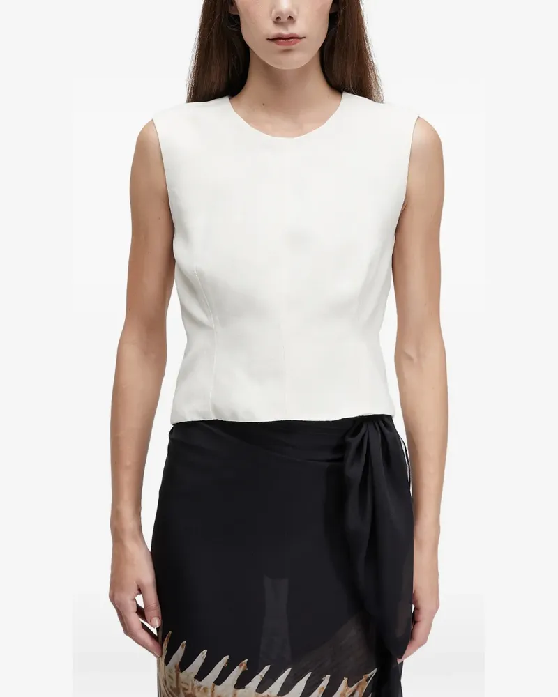 Osklen Top mit Ziernähten - Weiß Weiß