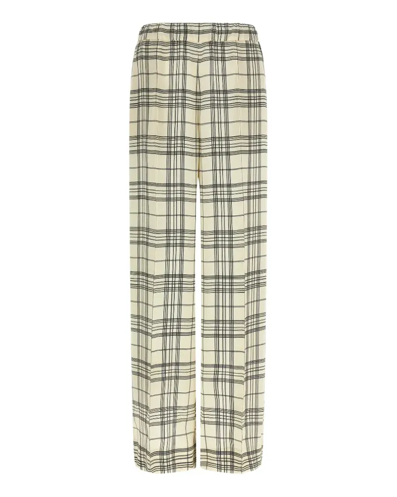 Jil Sander Karierte Hose mit Stretchbund - Nude Nude