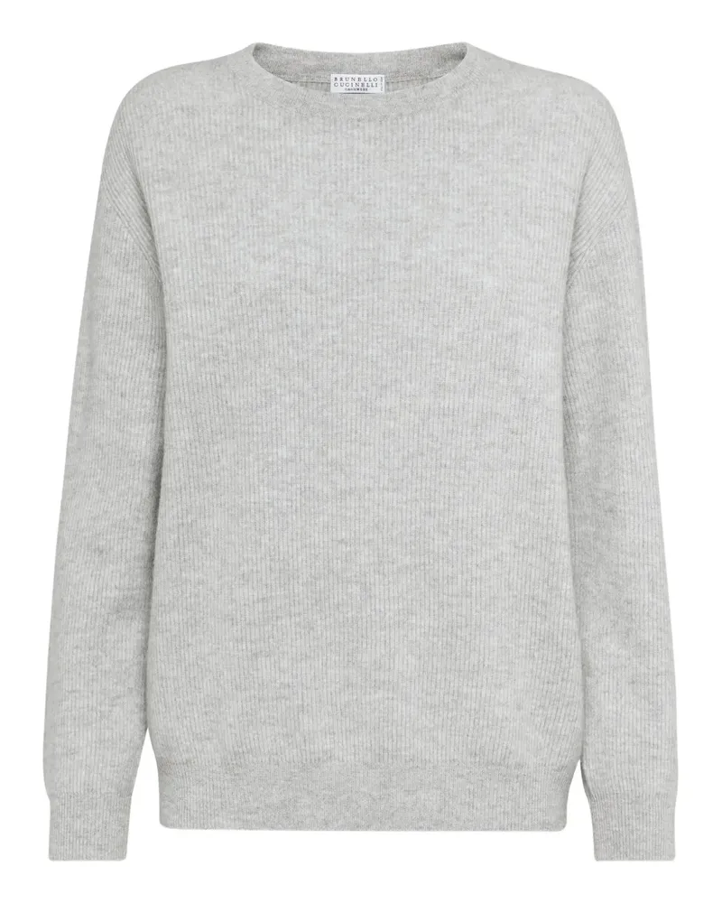 Brunello Cucinelli Kaschmirpullover mit Rundhalsausschnitt - Grau Grau