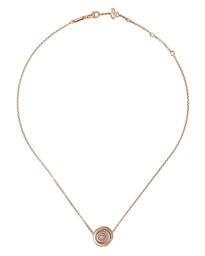 Chopard 18kt Happy Spirit Weiß- und Rotgoldhalskette mit Diamanten - Rosa Rosa
