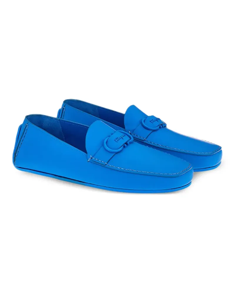Ferragamo Gancini-plaque loafers - Blau Blau