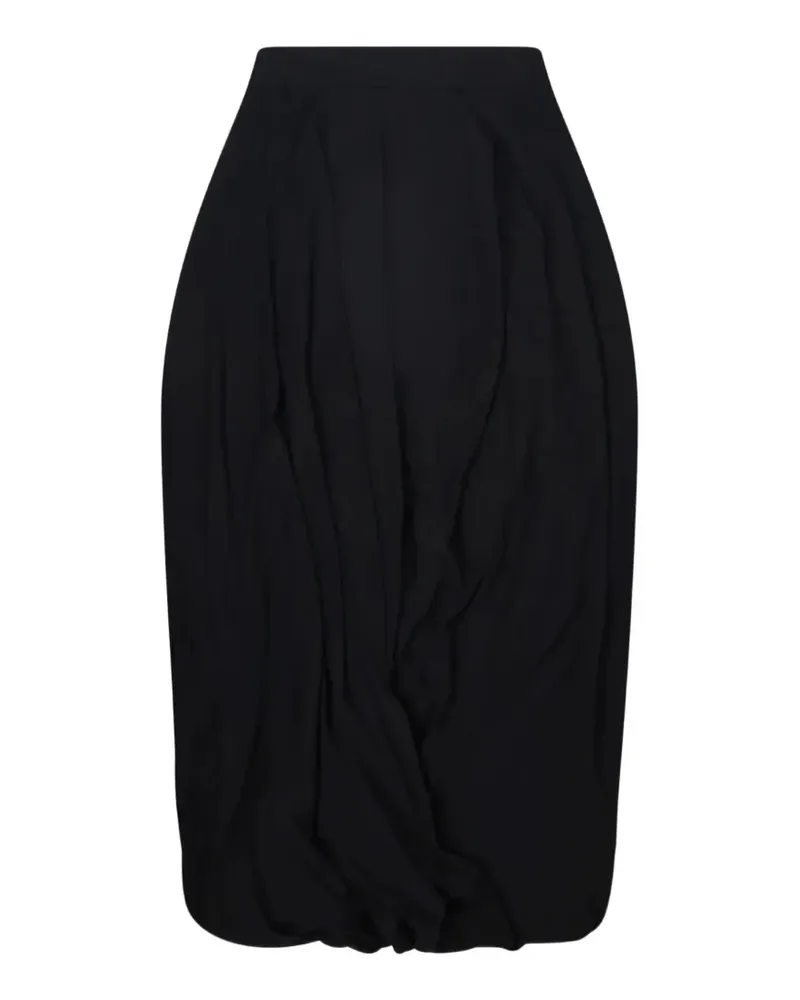 Junya Watanabe Asymmetrischer Midirock - Schwarz Schwarz