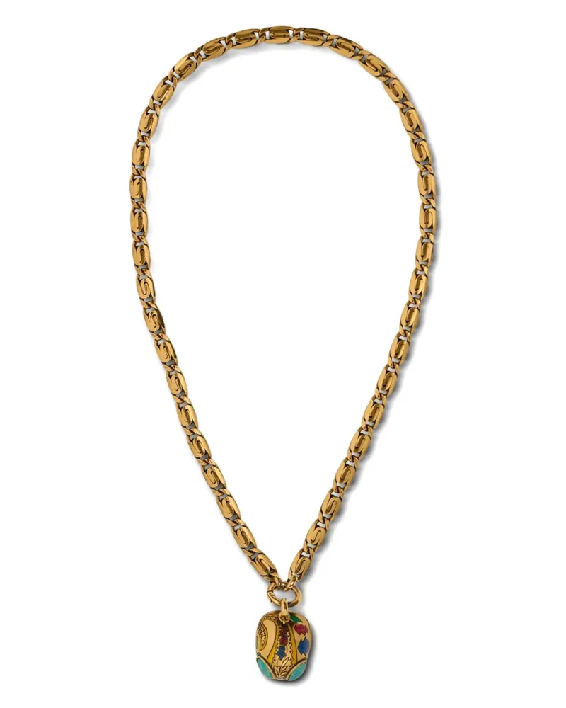 Etro Panzerkette mit Alien-Kopf - Gold Gold