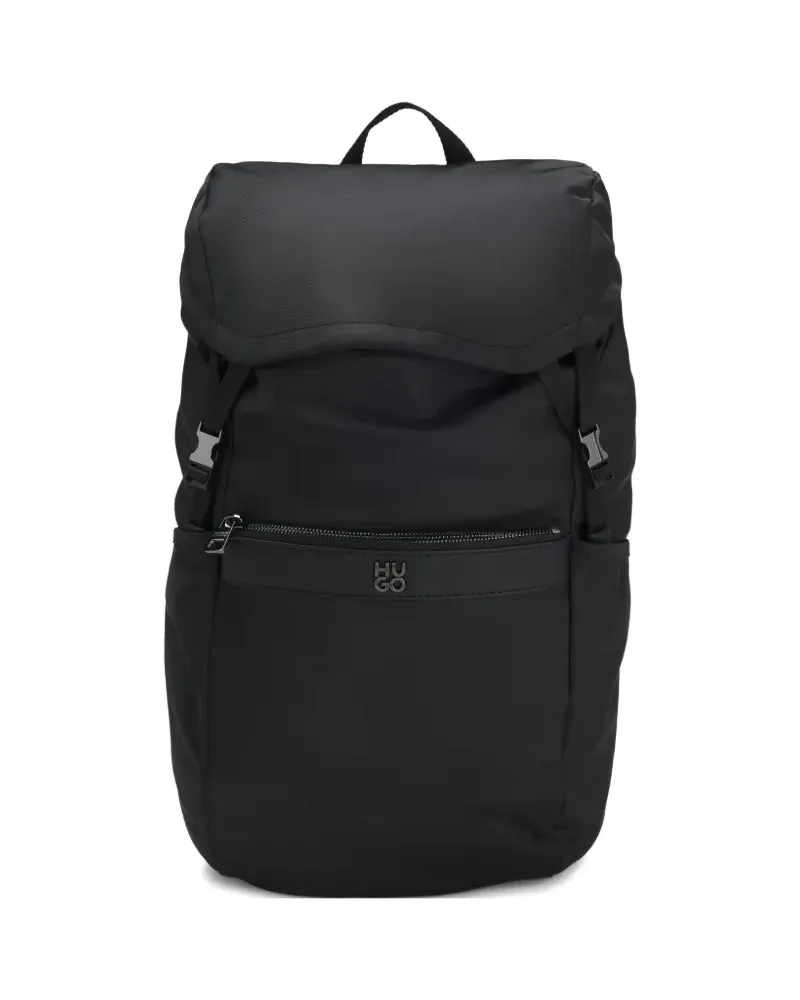 HUGO BOSS Rucksack mit Schnallendetail - Schwarz Schwarz