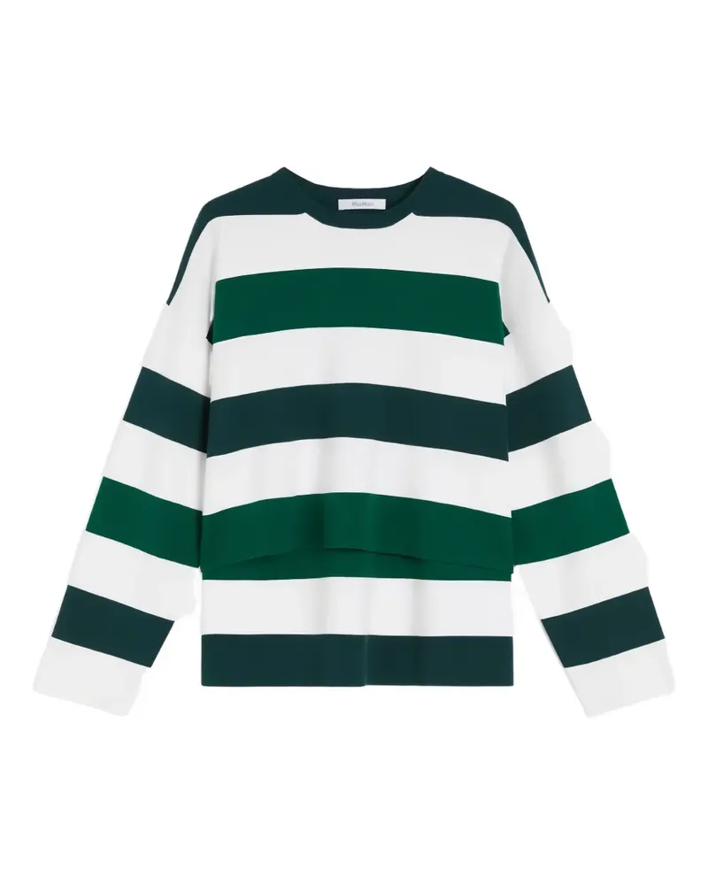 Max Mara Gestreifter Pullover - Grün Grün