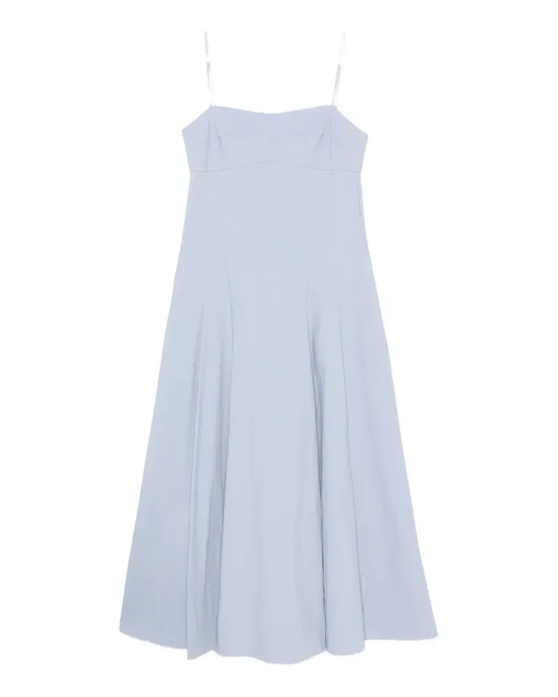 St. Agni pleated cotton dress - Blau Blau