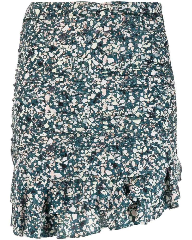 Isabel Marant Minirock mit abstraktem Print Blau