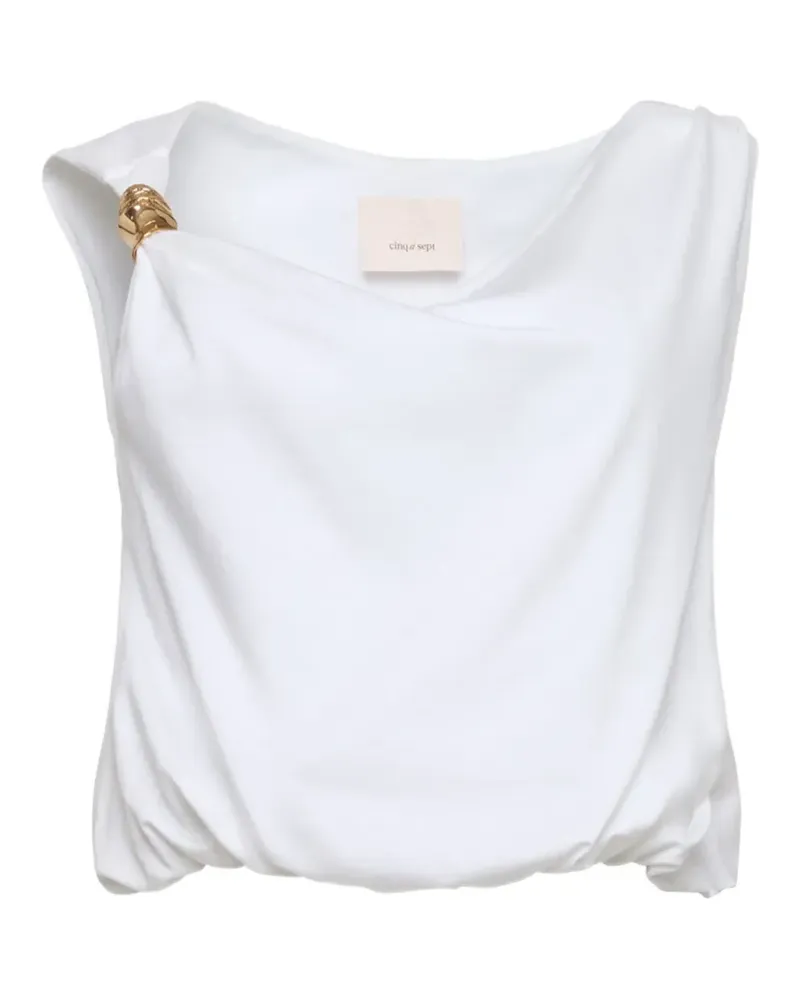 Cinq à Sept Darius draped blouse - Weiß Weiß