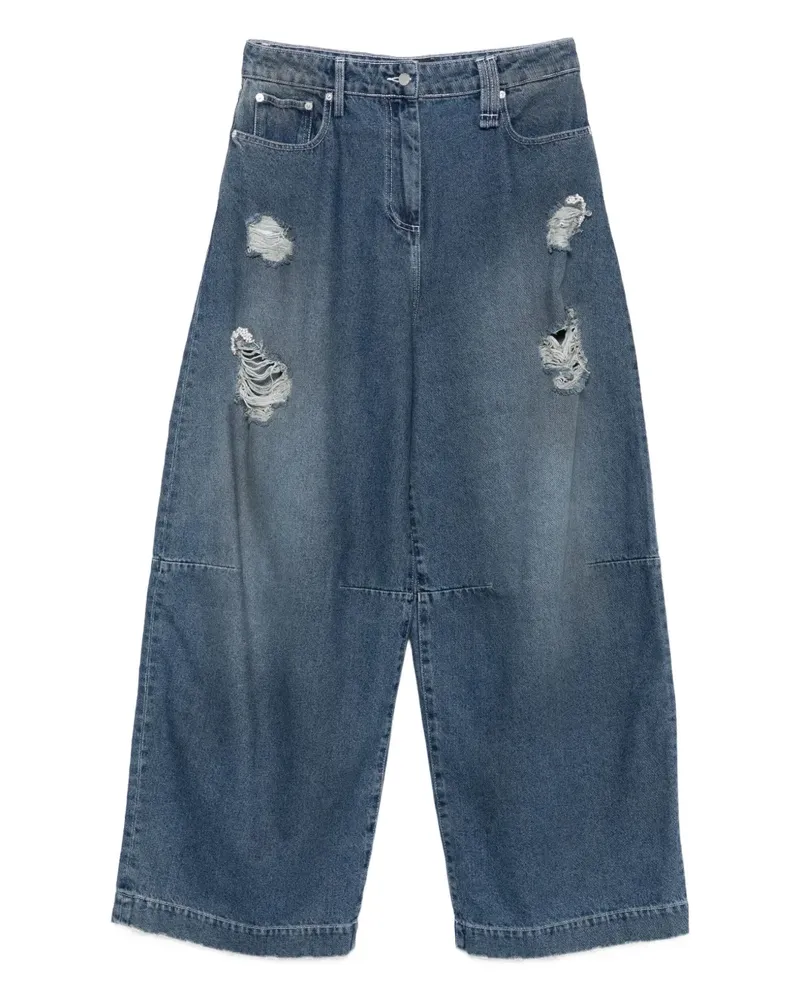 Simone Rocha Puddle Jeans im Distressed-Look - Blau Blau