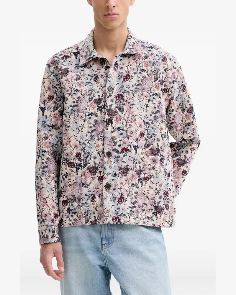LES DEUX Hugh Jacke mit Blumenprint - Nude Nude