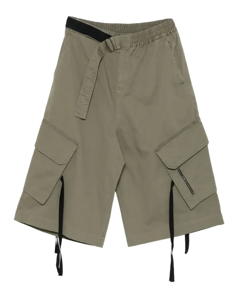 Isabel Benenato belted cargo shorts - Grün Grün