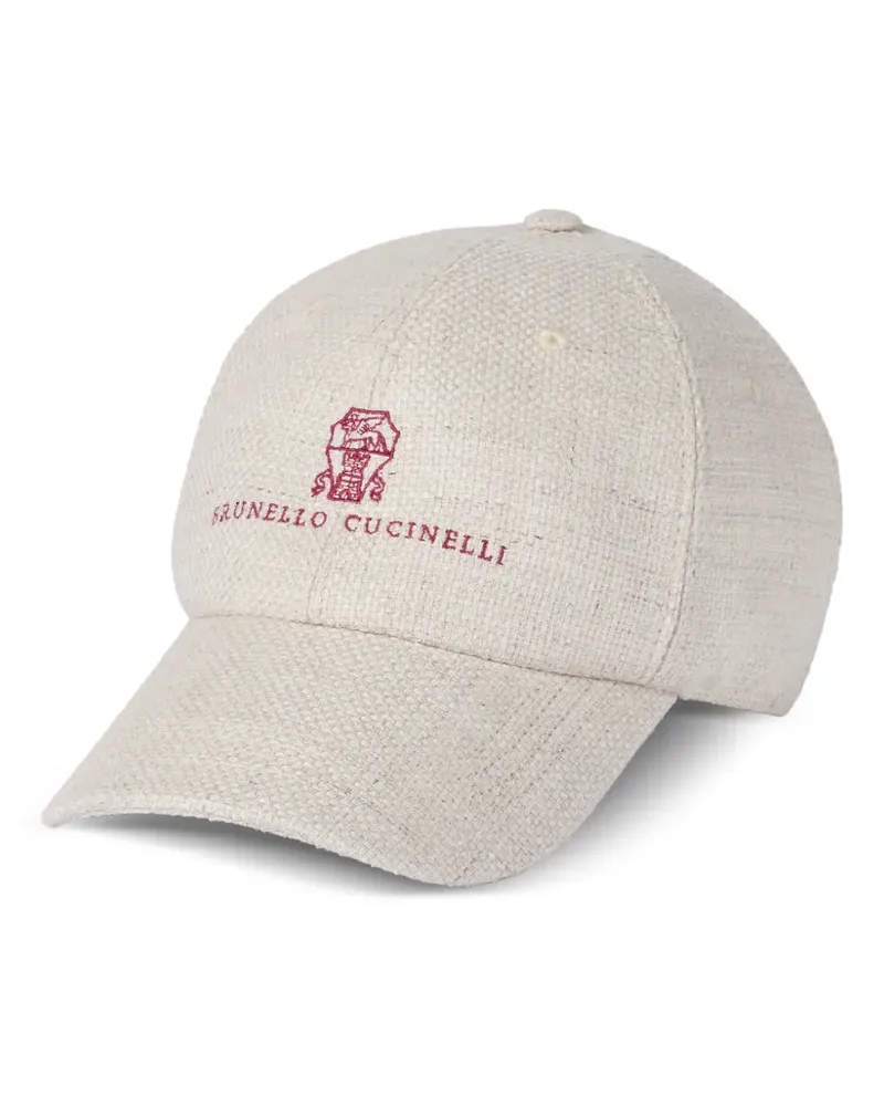 Brunello Cucinelli Baseballkappe mit Logo-Stickerei - Nude Nude