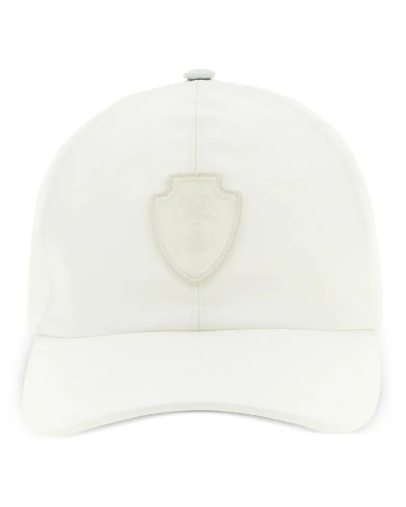 Brunello Cucinelli logo-patch cap - Weiß Weiß