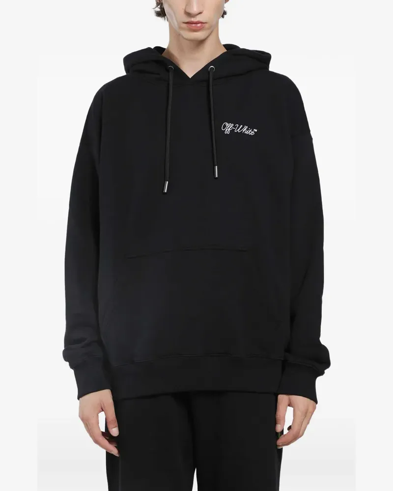 OFF-WHITE Script Hoodie mit Logo - Schwarz Schwarz