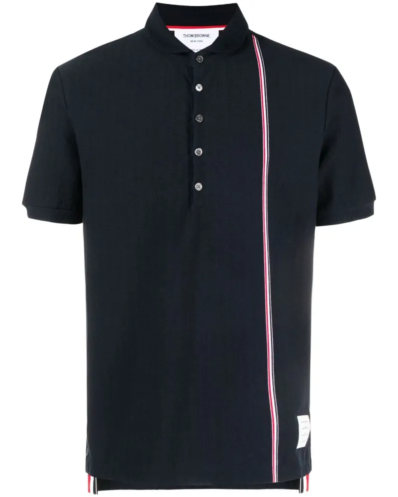 Thom Browne Poloshirt mit RWB-Streifen Blau