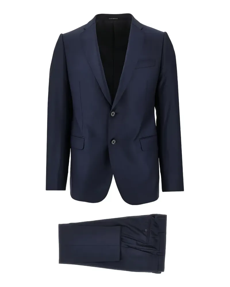 Emporio Armani single-breasted wool suit - Blau Blau
