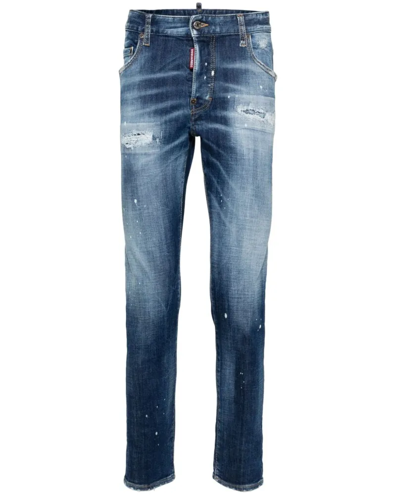 Dsquared2 Skater Skinny-Jeans in Distressed-Optik - Blau Blau