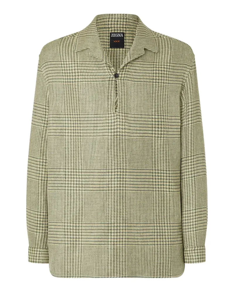 Ermenegildo Zegna prince of wales crossover shirt - Nude Nude