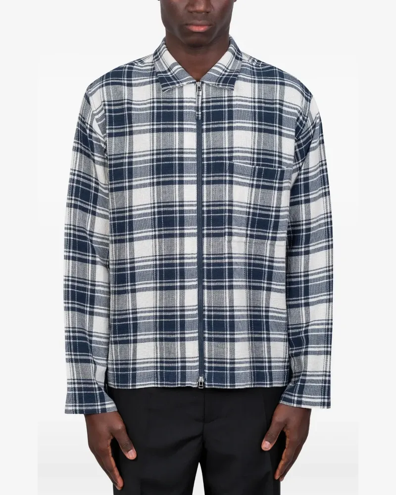 Universal Works Kariertes Hemd - Blau Blau