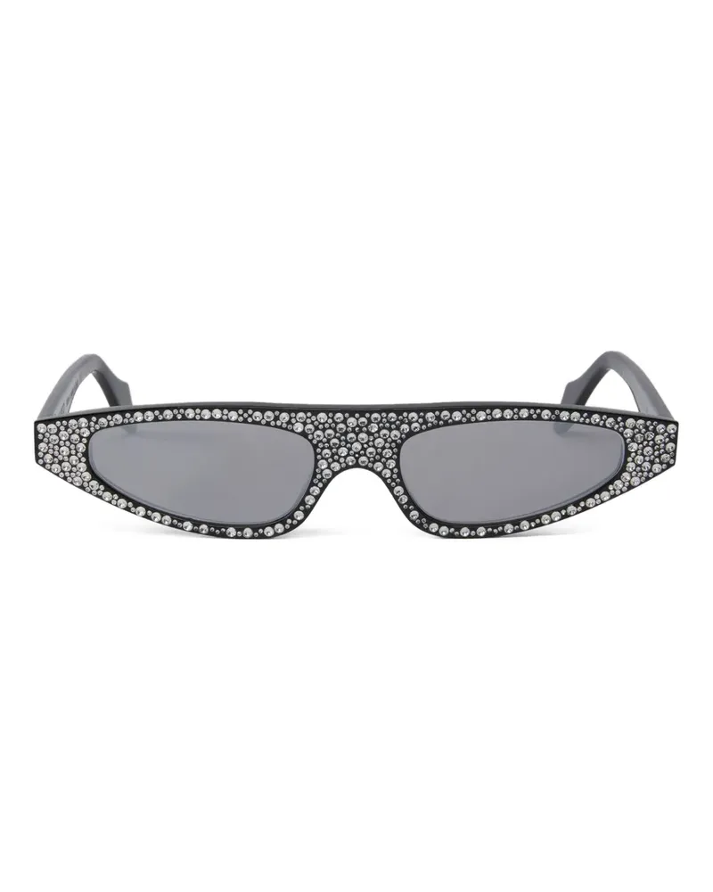 Pinko Geometrische Sonnenbrille mit Kristallen - Schwarz Schwarz