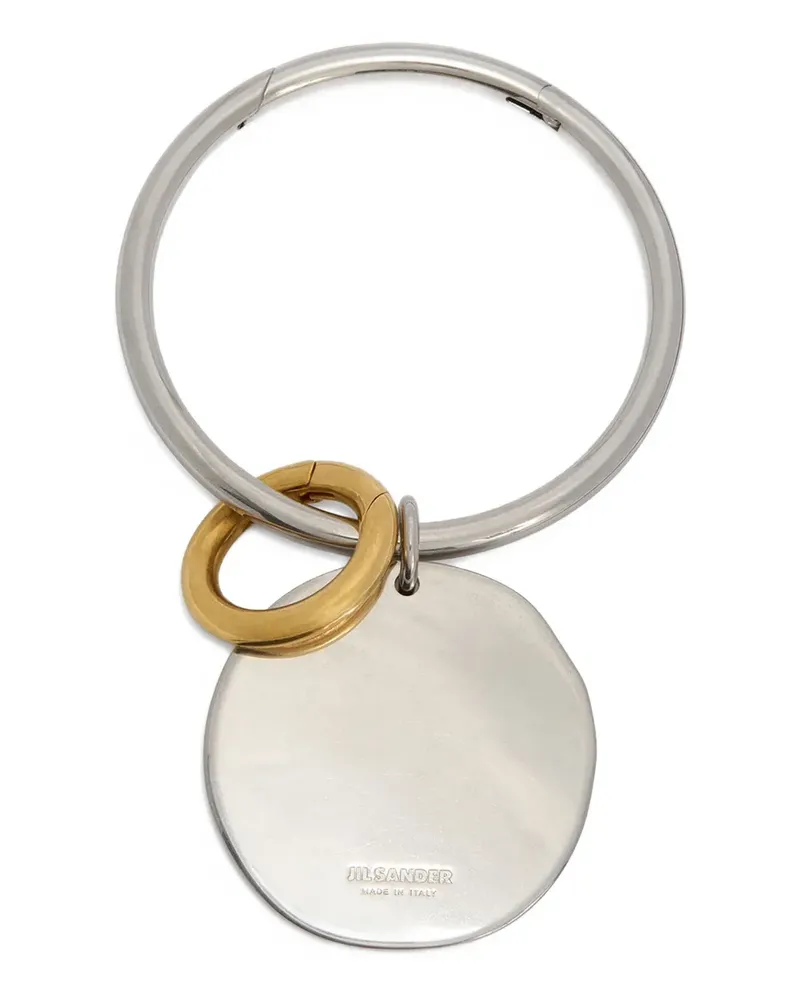 Jil Sander Runder Schlüsselanhänger - Silber Silber