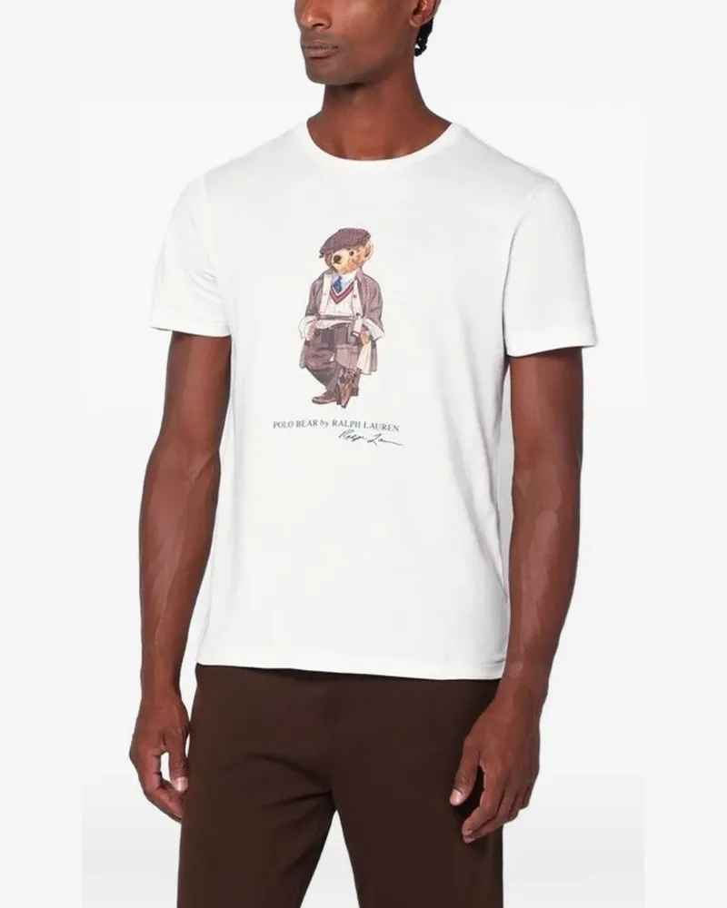 Ralph Lauren bear-motif slim-fit T-shirt - Weiß Weiß
