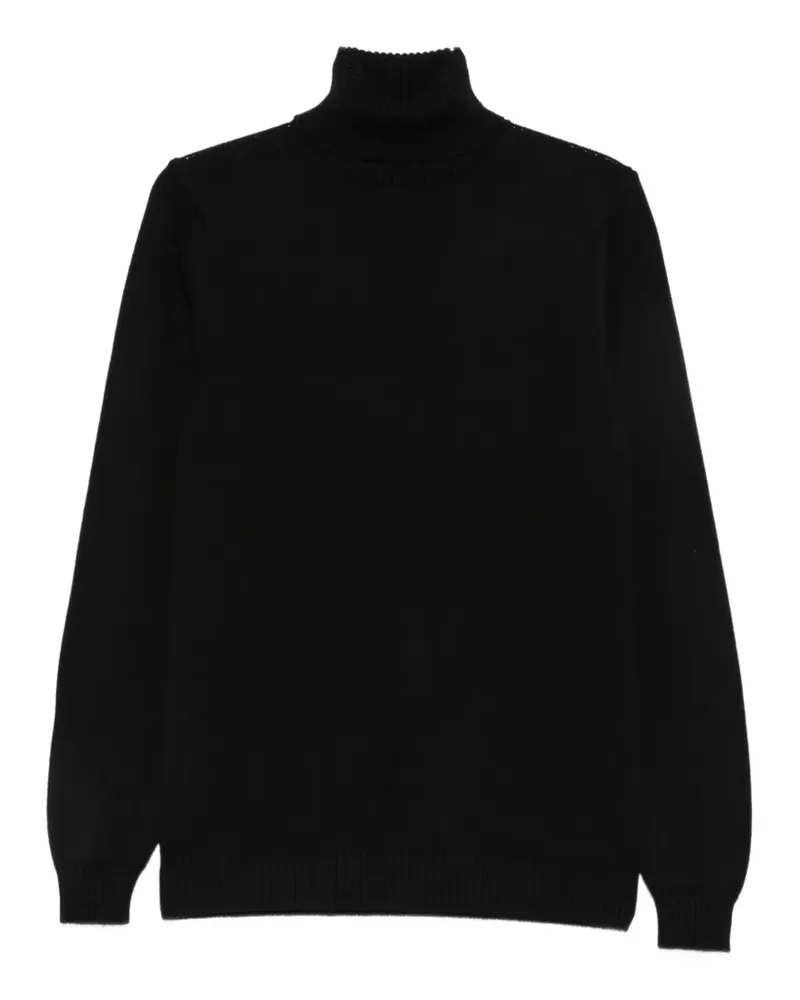 Jeordie's Gerippter Rollkragenpullover - Schwarz Schwarz