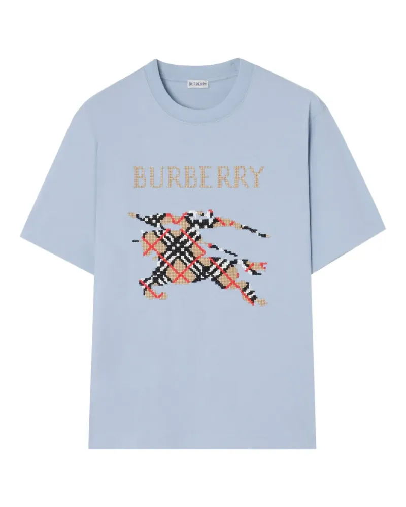 Burberry Knight T-Shirt aus ​Baumwolle - Blau Blau