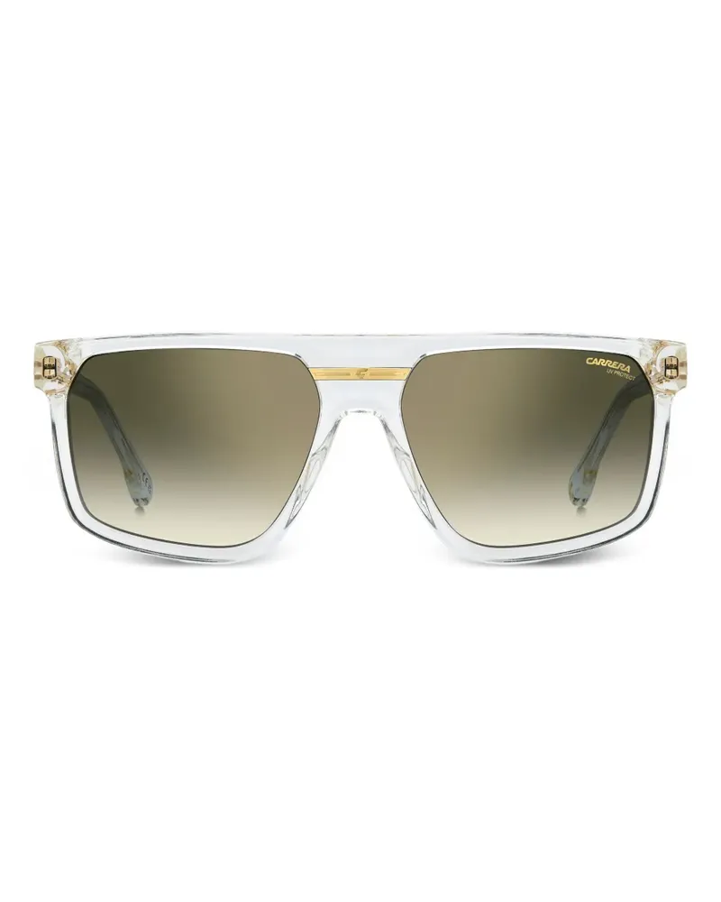 Carrera Sonnenbrille mit eckigem Gestell - Weiß Weiß