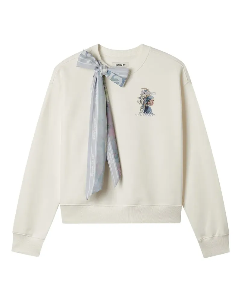 Musium Div. scarf-detail sweatshirt - Weiß Weiß