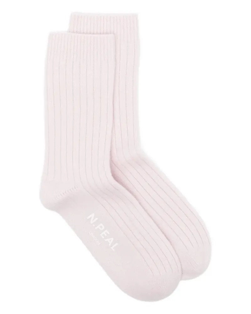 N.Peal Gerippte Socken - Rosa Rosa