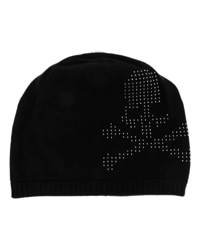 Mastermind World Beanie mit Nieten - Schwarz Schwarz