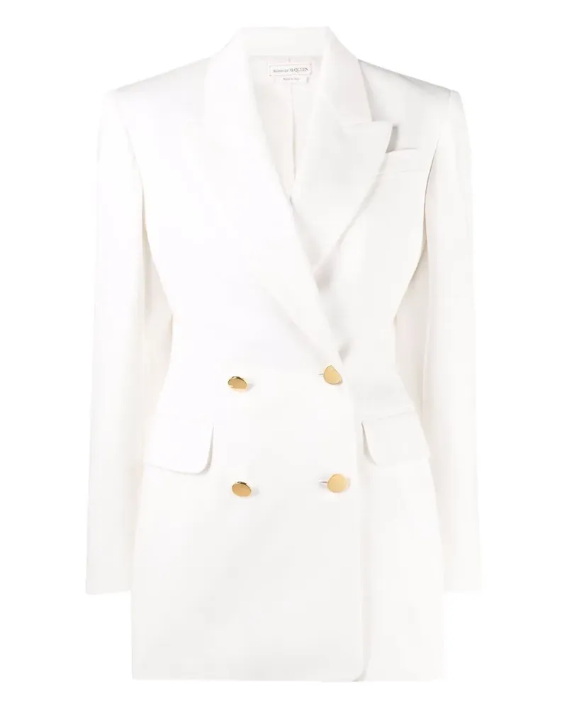 Alexander McQueen Doppelreihiger Blazer - Weiß Weiß