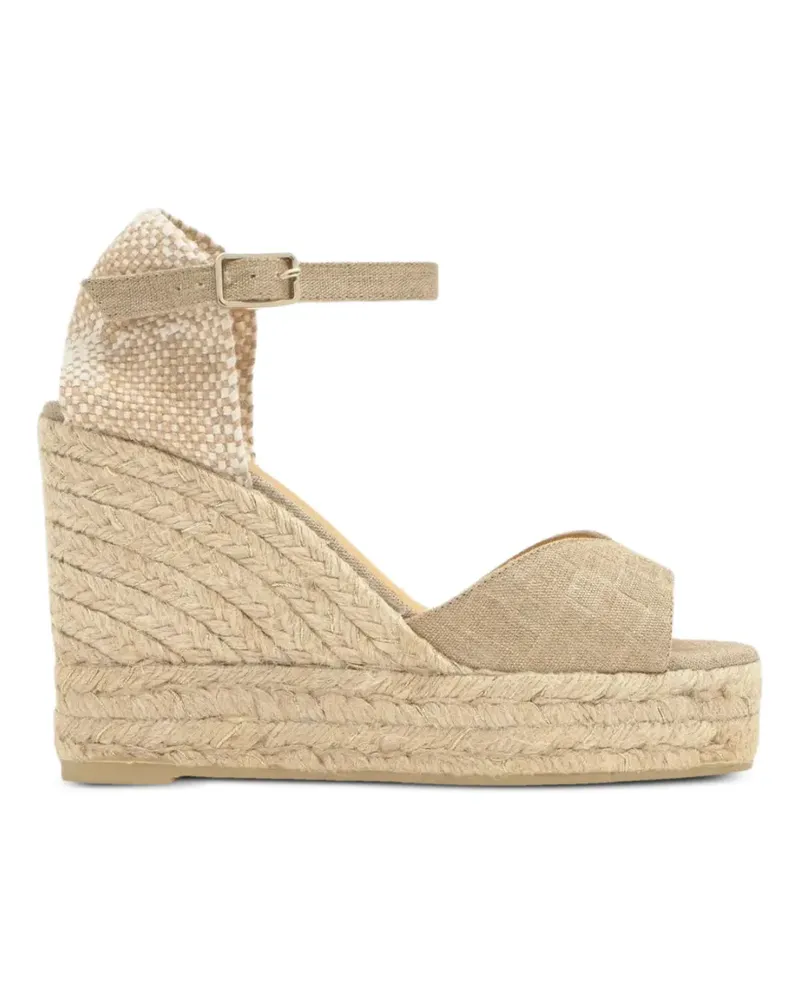 Castañer buckle-fastening wedge-heel espadrilles - Nude Nude
