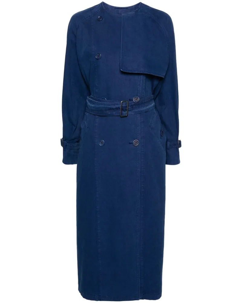 Max Mara Calao Trenchcoat aus Canvas - Blau Blau