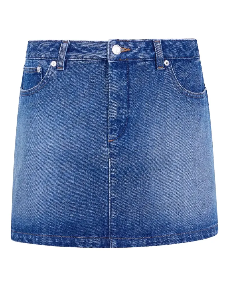 A.P.C. High-Waist-Minirock mit Taschen - Blau Blau