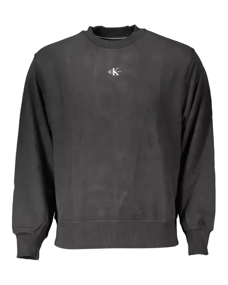 Calvin Klein logo-print crew neck sweatshirt - Schwarz Schwarz