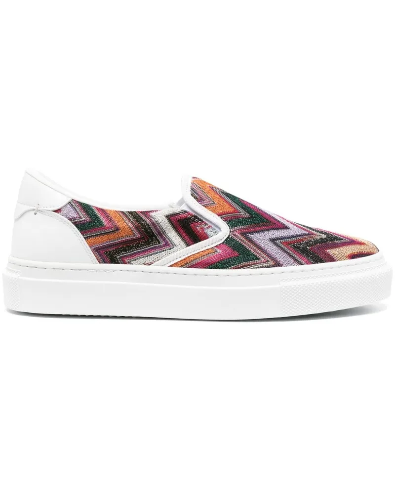 Missoni Sneakers mit Zickzackmuster - Weiß Weiß