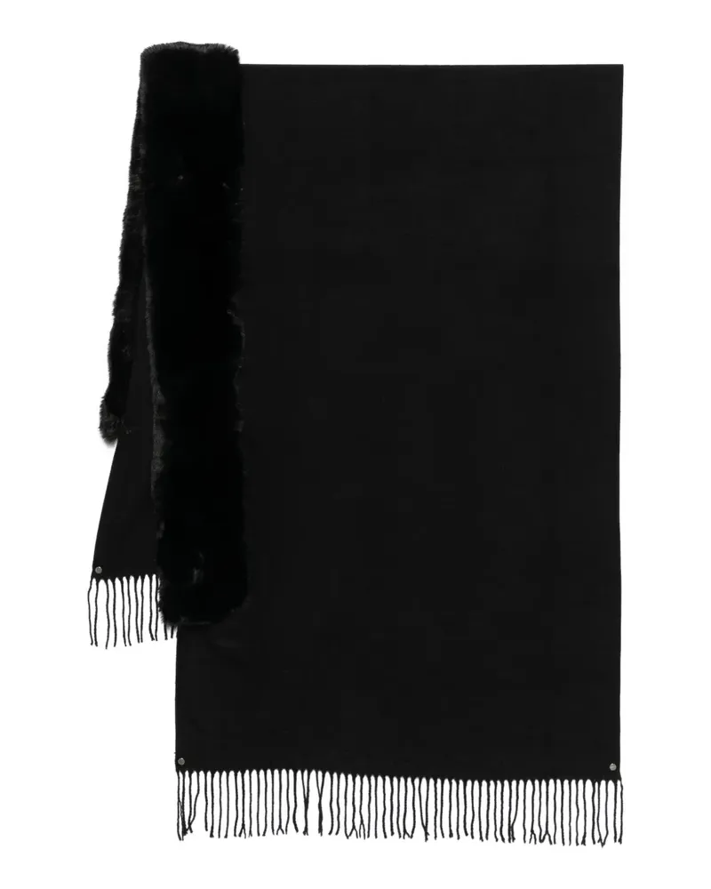 Blumarine Schal mit Fransen - Schwarz Schwarz