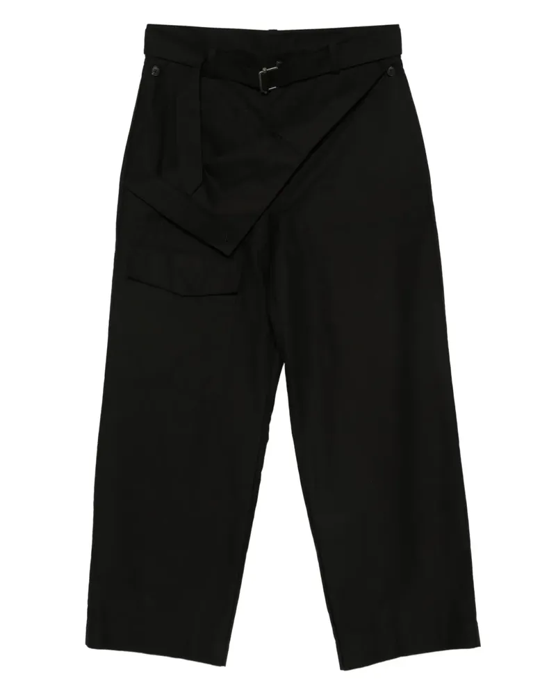 JiyongKim panelled trousers - Schwarz Schwarz